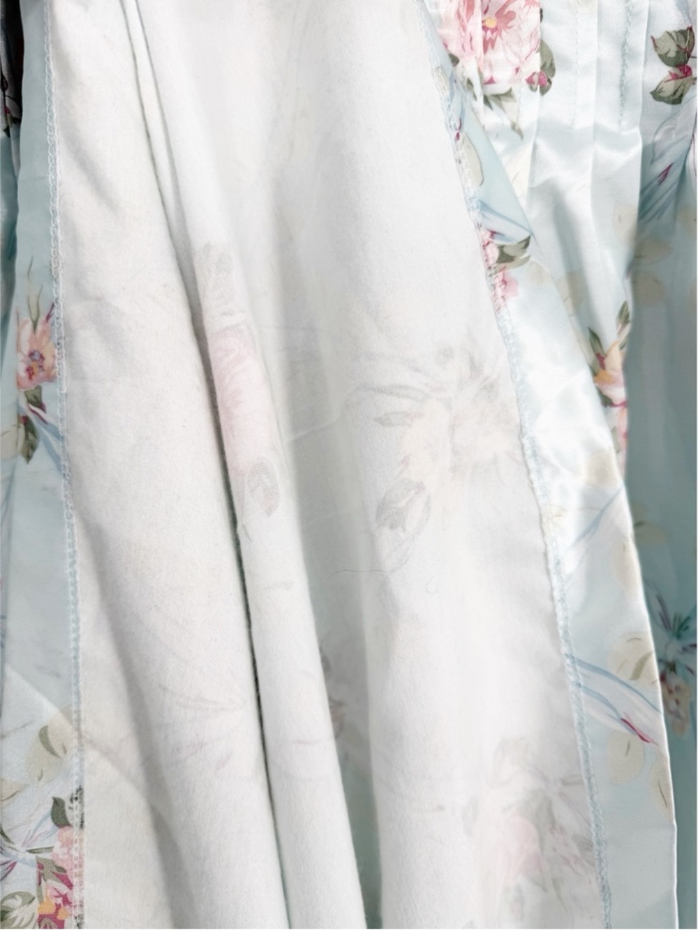 NWT Vintage ARIA Floral Satin Flannel Lined Maxi Nightgown Medium - Picture 5 of 7